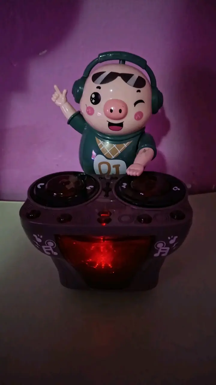 Juguete musical cerdito DJ con luces - 6