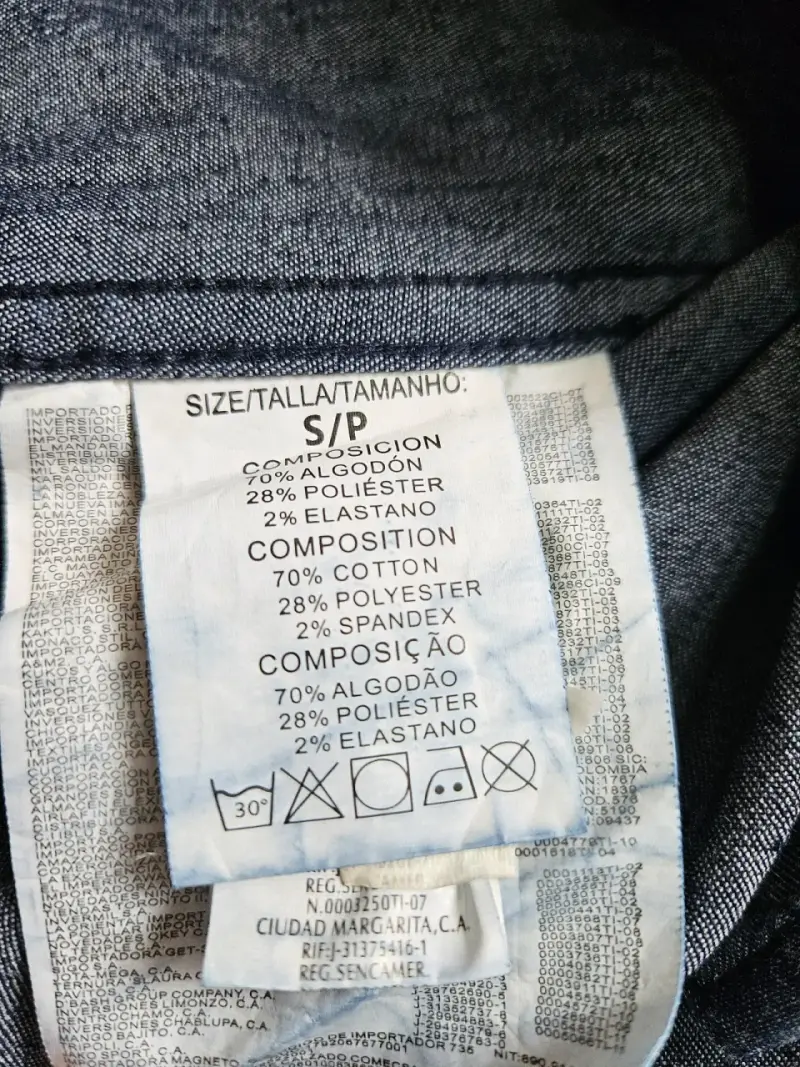 Camisa de mezclilla azul para hombre - 3