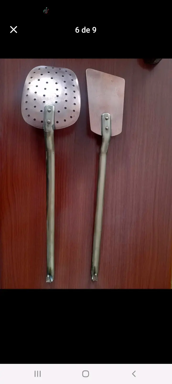 Set de espátulas de cocina de cobre y Bronce antig - 2