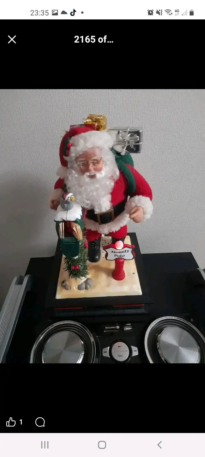 Figura decorativa de Santa Claus con sonido - 1