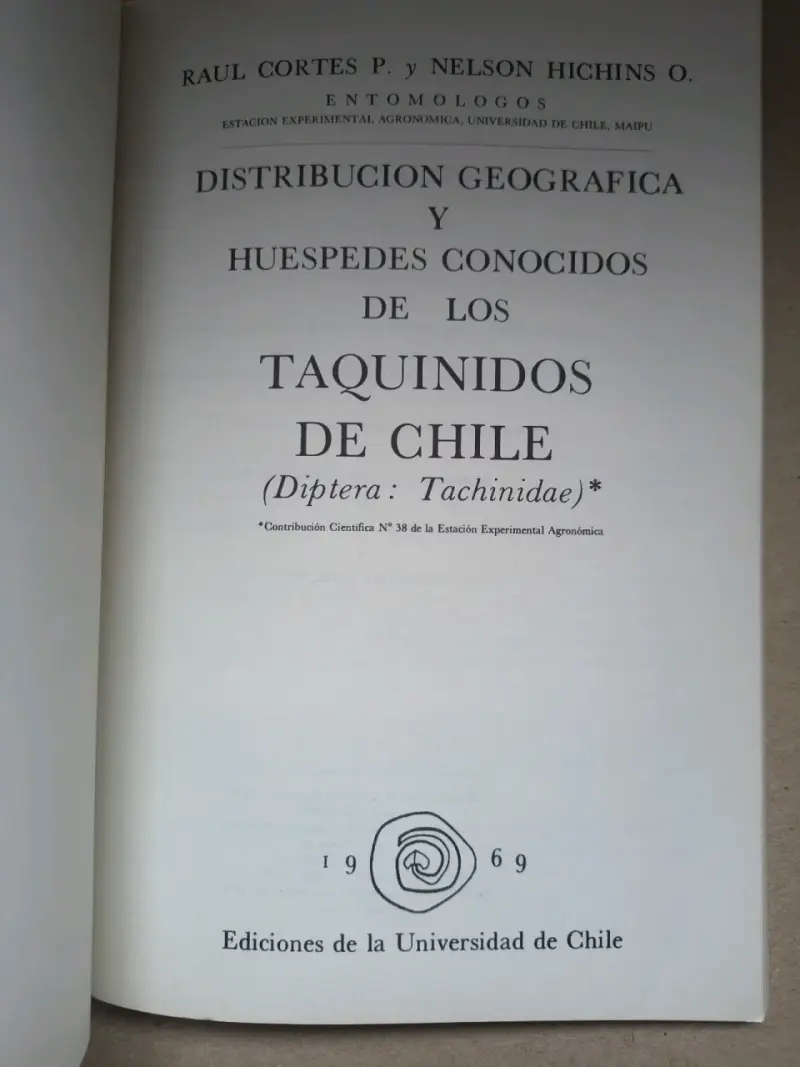 Libro 'Taquinidos de Chile' - 2