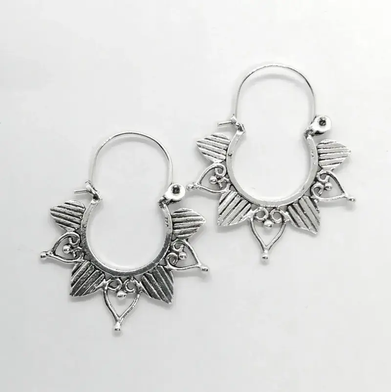 Aros De Plata 925, Modelo Mandala Étnicos Puntas - 1