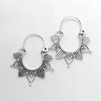 Aros De Plata 925, Modelo Mandala Étnicos Puntas - miniatura 1
