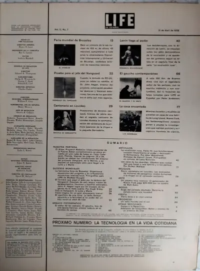 Revista Life en Español 21 de Abril 1958 - miniatura 2
