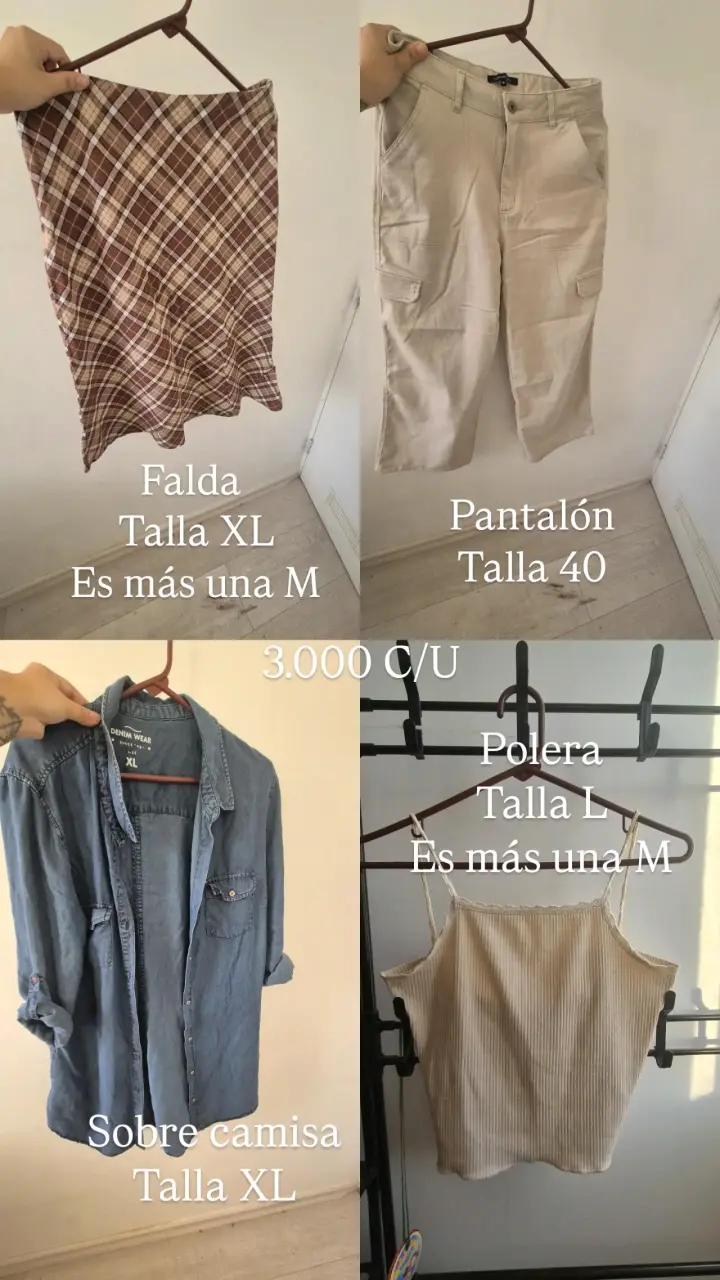 Ropa diferentes prendas y tallas - 1