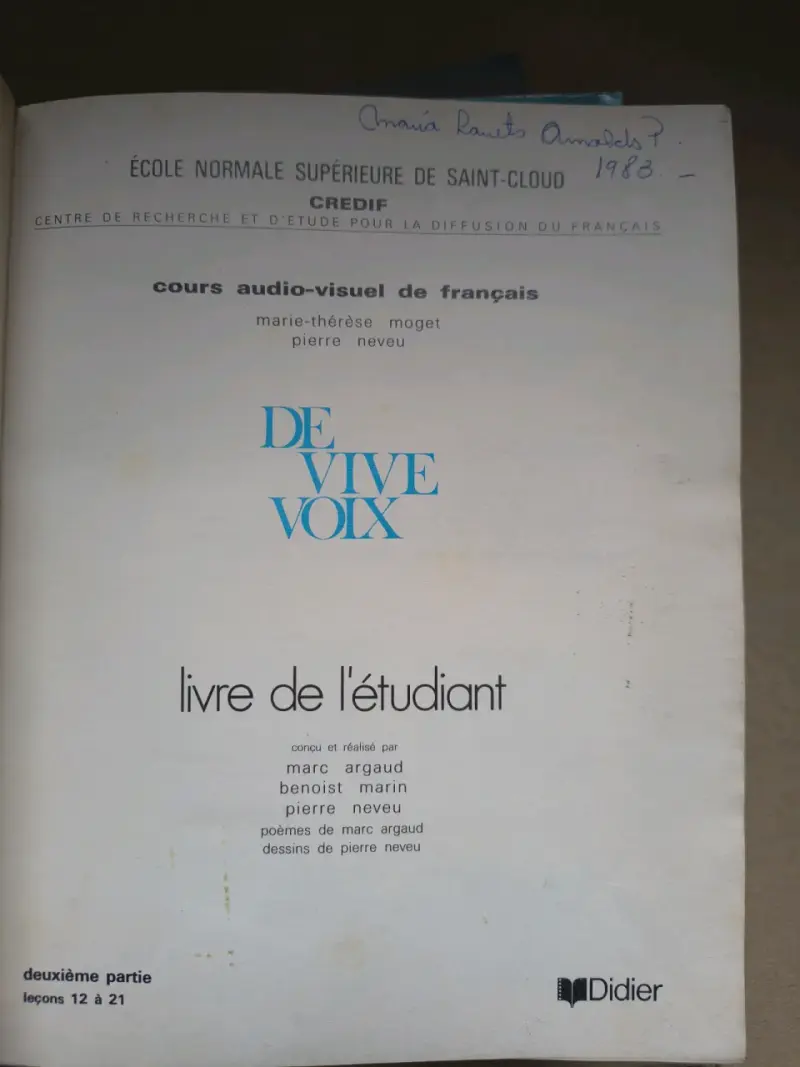 Libro de francés 'De Vive Voix' segunda parte - 2