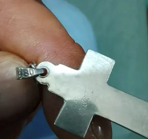 Colgante cruz de plata 980 para joyería - 1