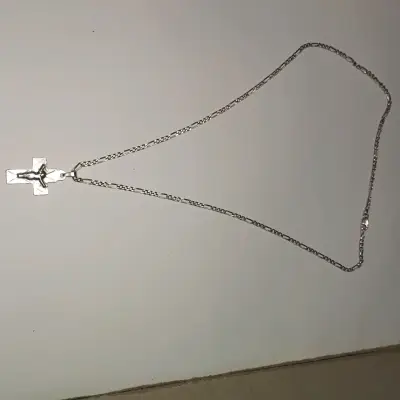 Colgante cruz de plata 980 para joyería - miniatura 3