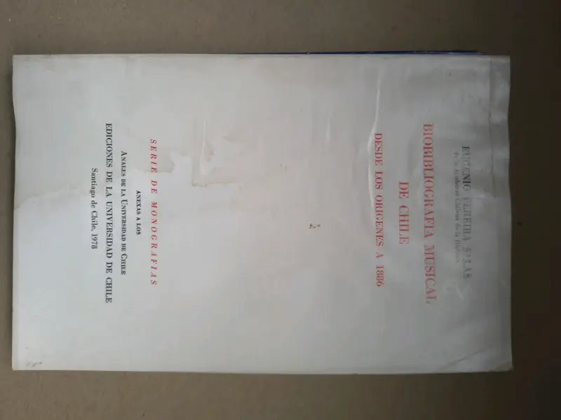 Libro Biobibliografía Musical de Chile 1978 - 1