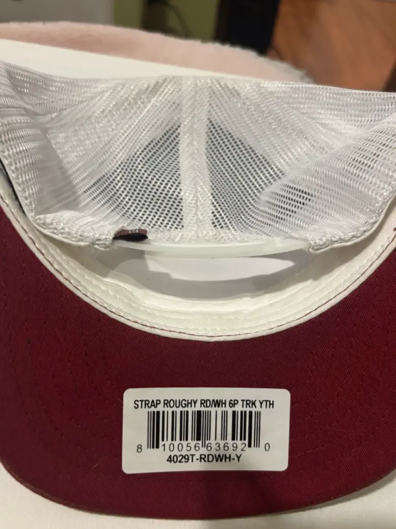 Gorra Snapback Juvenil Bordó y Blanca - 3