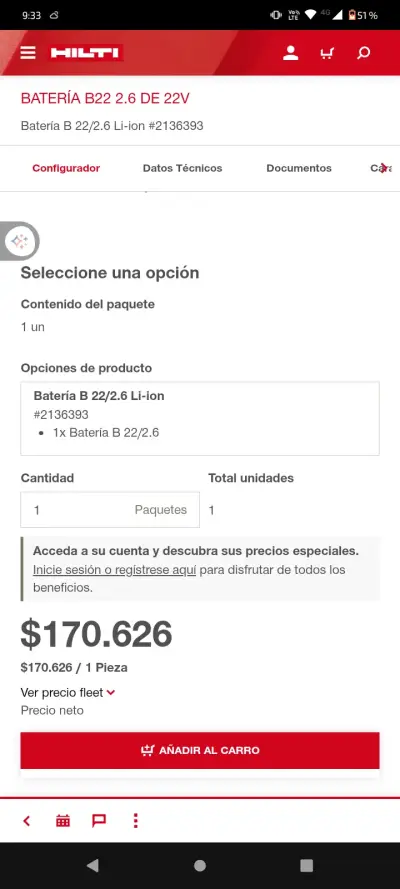 Cargador de batería Hilti C 4/36-90 y batería - miniatura 3