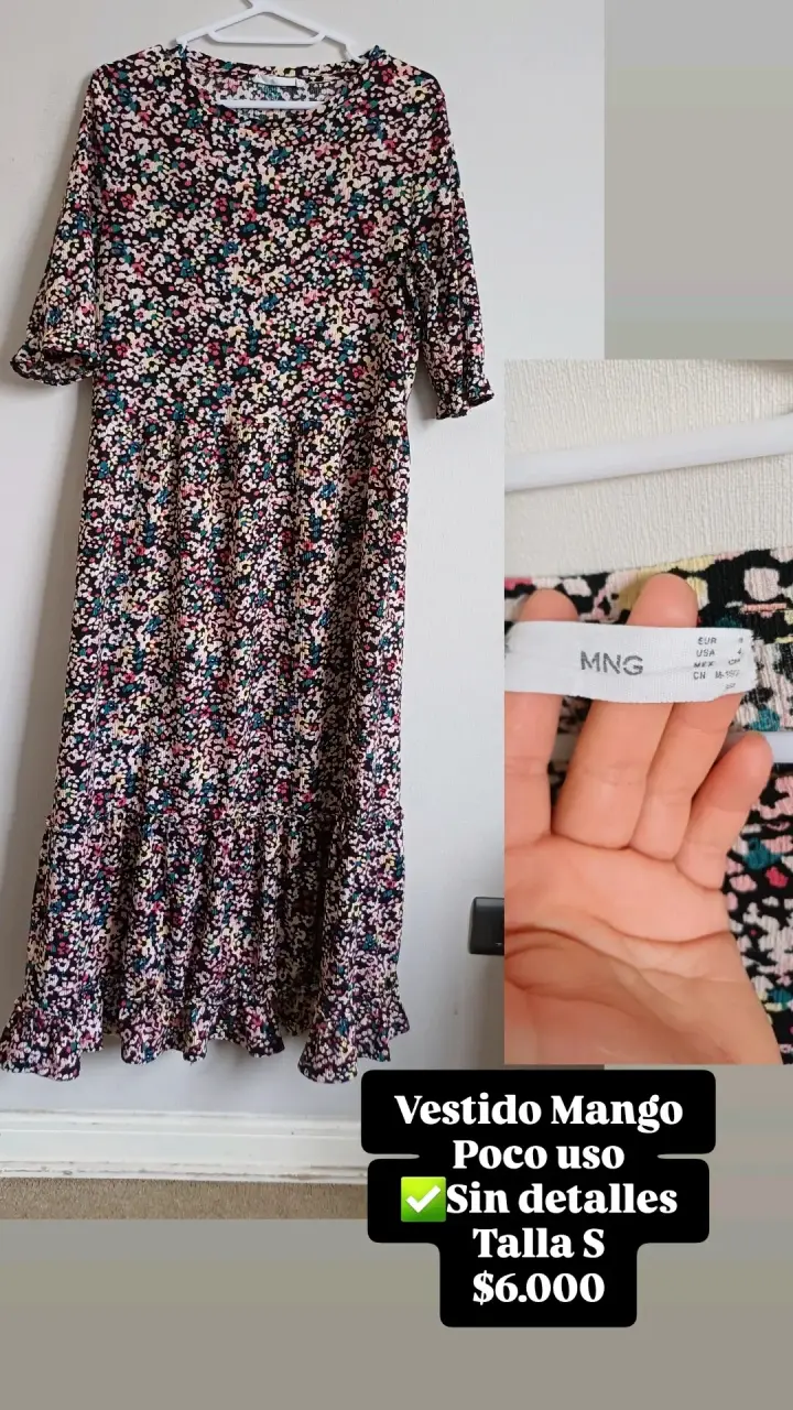 Vestido floral Mango talla S en buen estado