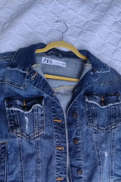 Chaqueta de mezclilla Zara para mujer - miniatura 3