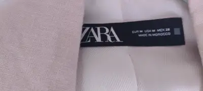 Blazer beige claro Zara para mujer - miniatura 3