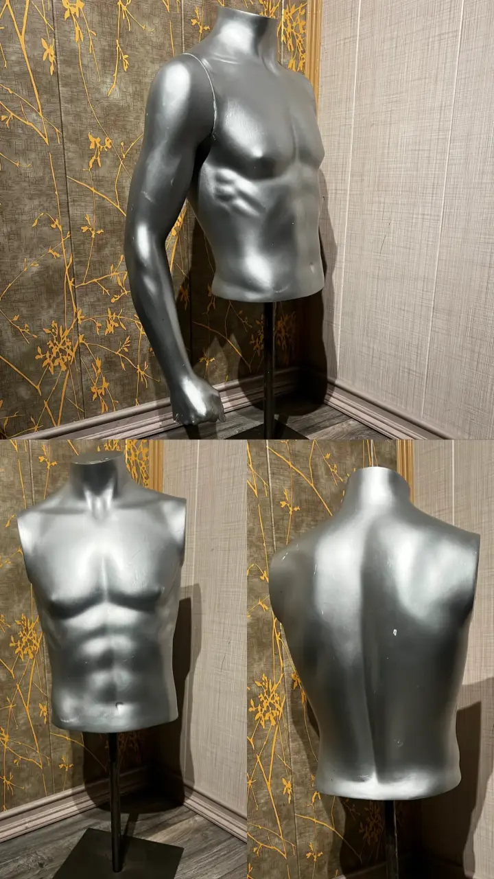 Busto de maniquí vintage en pedestal - 2