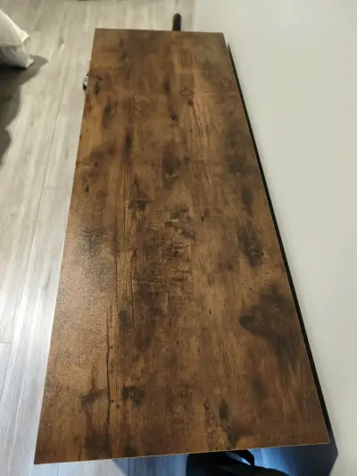 Mueble de TV de madera rústico con estantes - miniatura 3