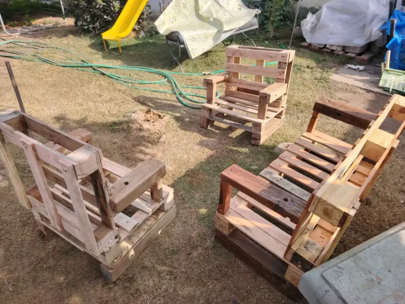Sofá de Palets de Madera Reciclada para Jardín - 7