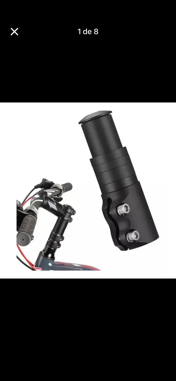 Extensor de Manubrio para Bicicleta Negro - 1