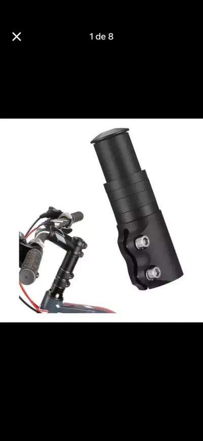 Extensor de Manubrio para Bicicleta Negro - miniatura 1