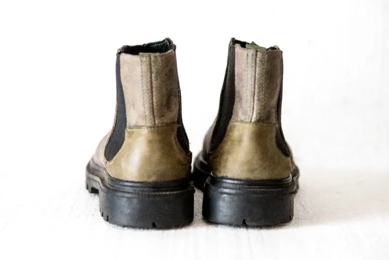 Botines de cuero gris mujer - 2