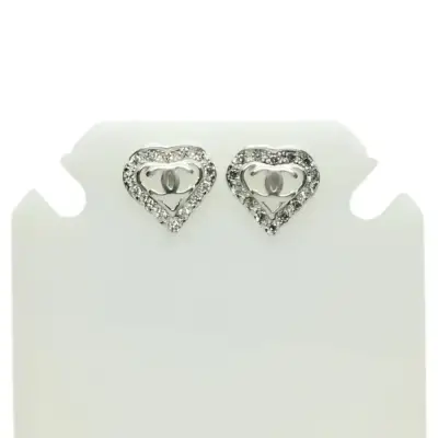 Aros De Plata 925, Modelo Corazón Cc - Doble C - miniatura 4