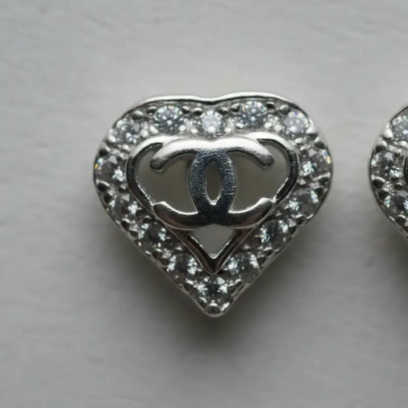 Aros De Plata 925, Modelo Corazón Cc - Doble C - 5