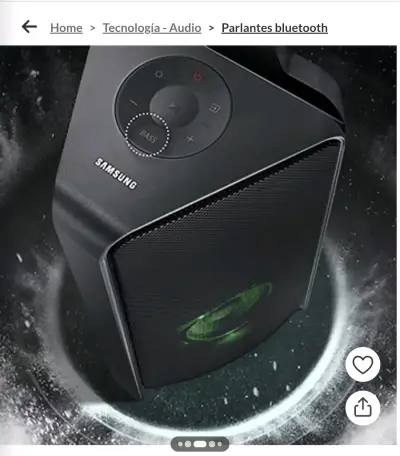 Parlante Bluetooth Samsung t40 con luces LED - miniatura 4