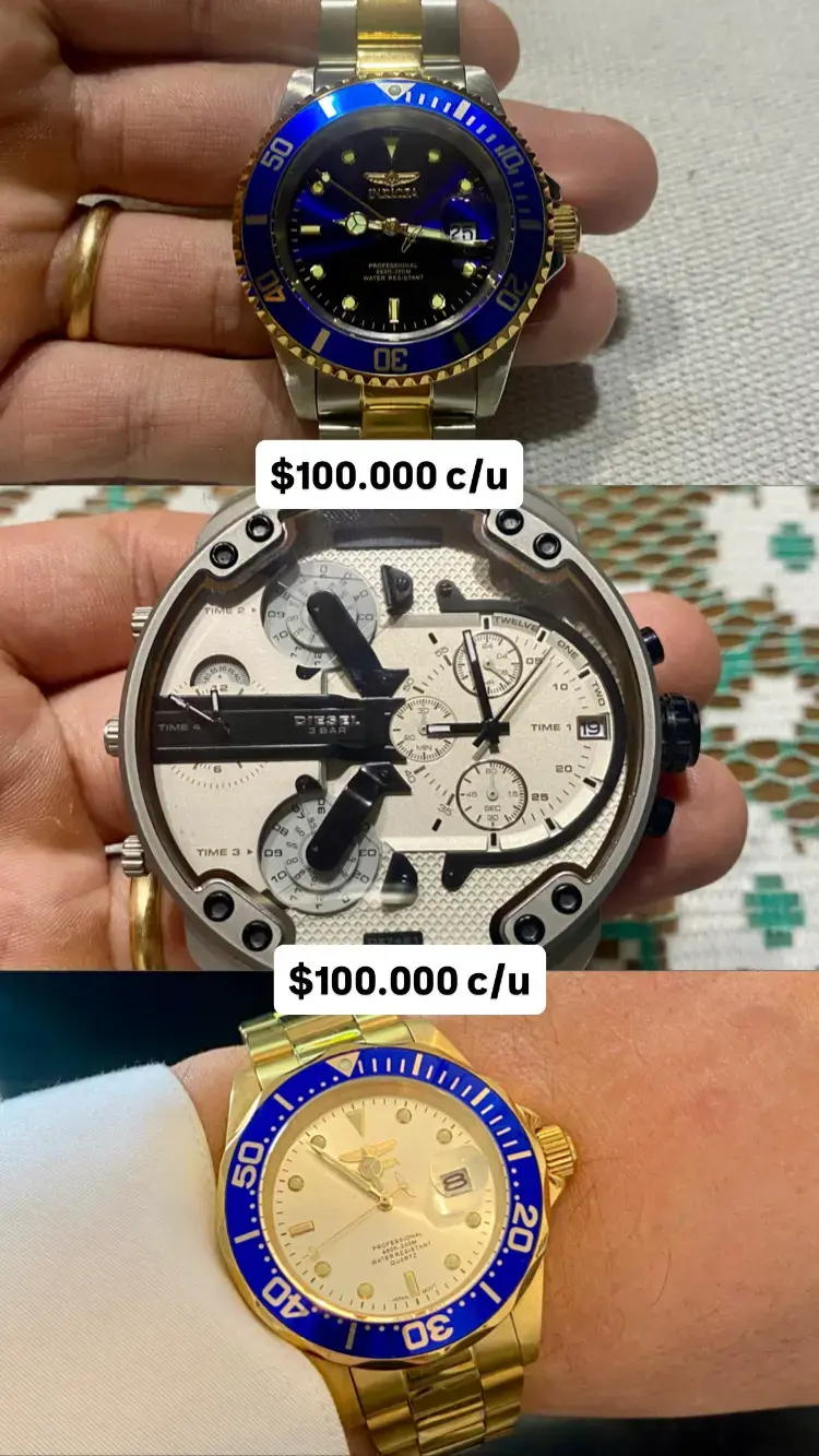 Reloj Invicta y Diesel $100.000 c/u