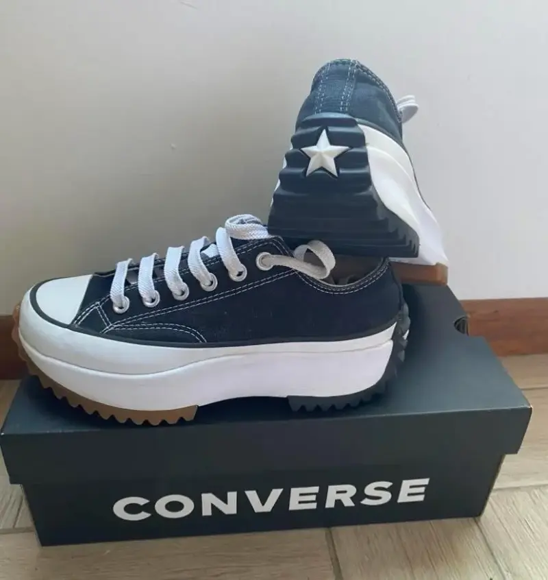 Zapatillas Plataforma Converse Negras - 1