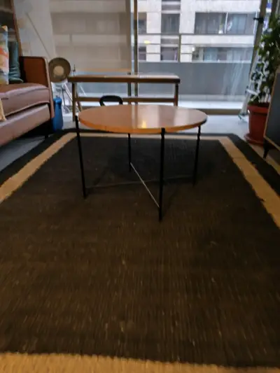 Mesa de centro moderna MCF14 de madera y metal - miniatura 2