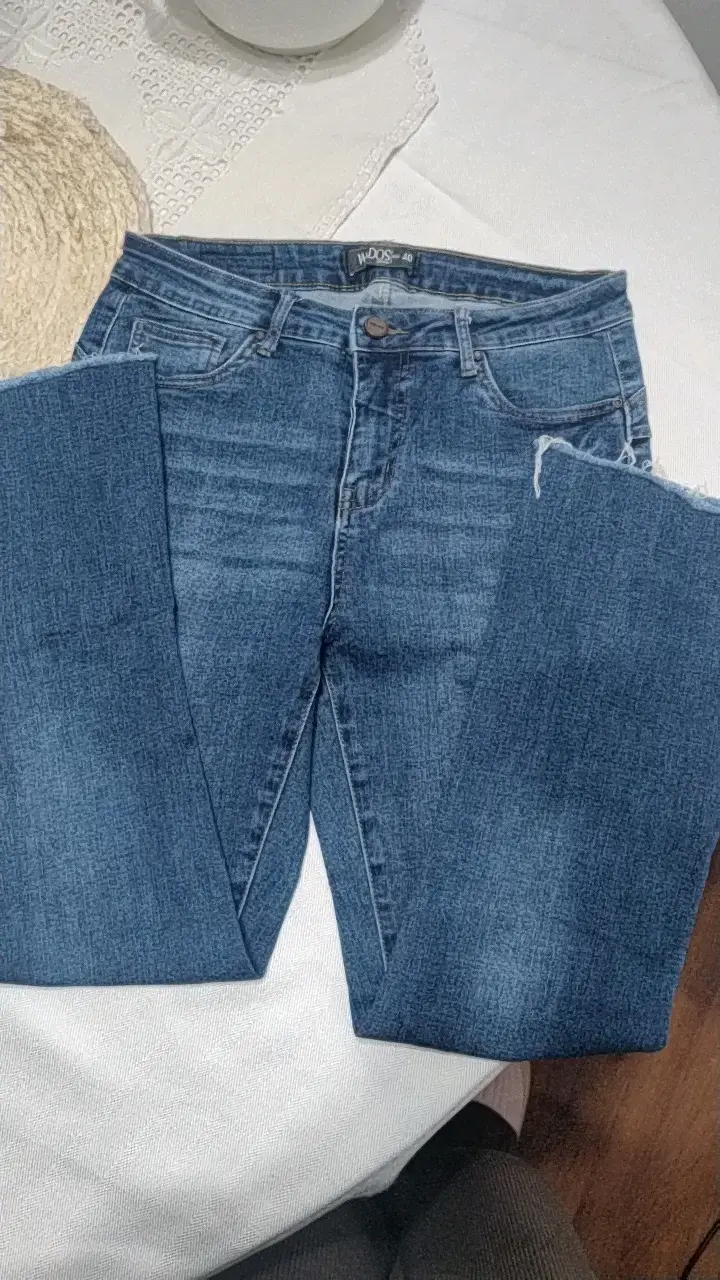 Jeans de mezclilla azul para mujer Wados - 2