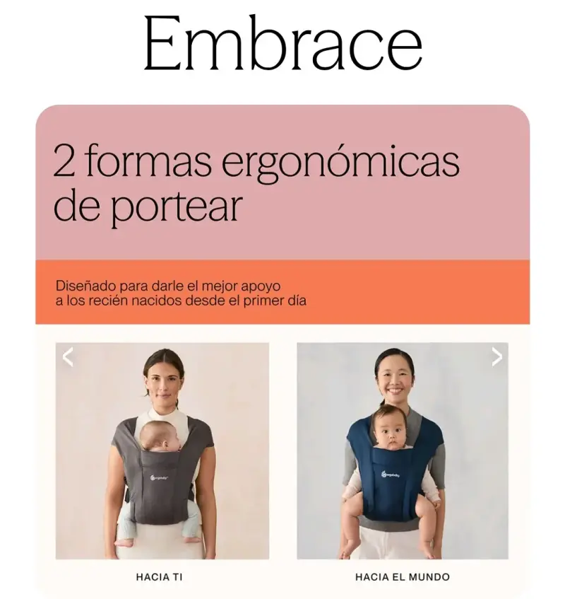 Portabebés Ergobaby Embrace para recién nacidos - 2