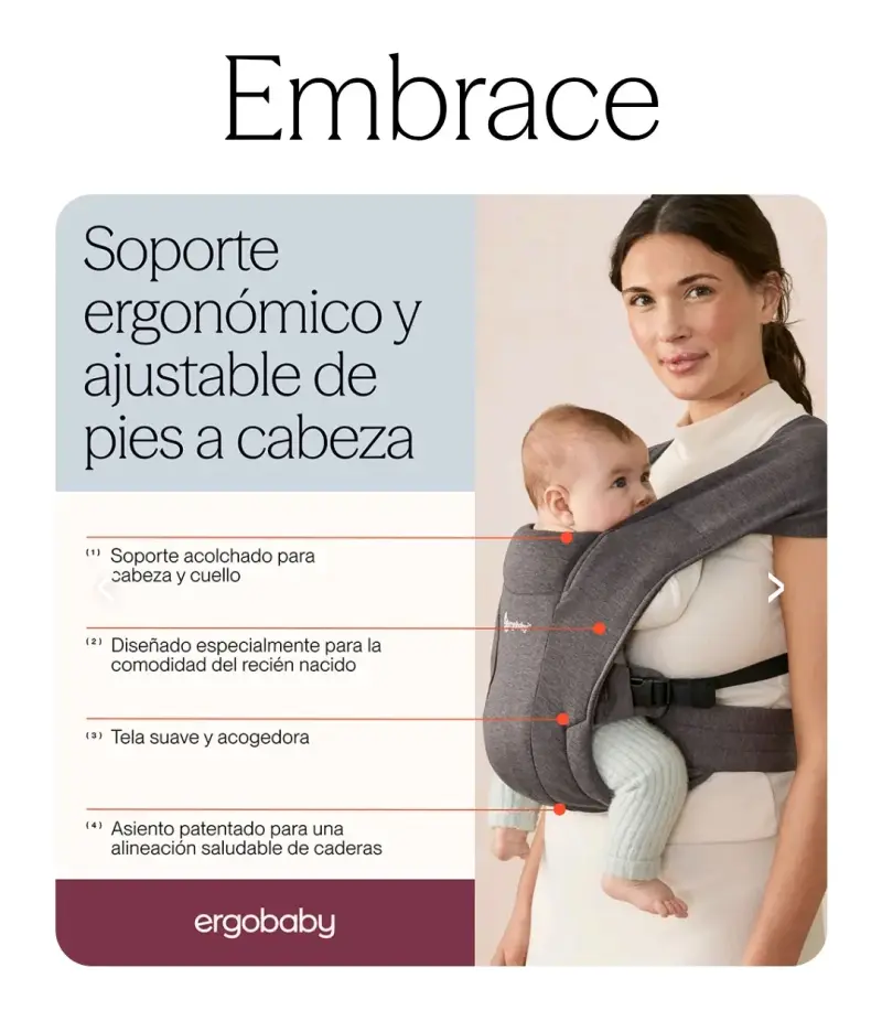 Portabebés Ergobaby Embrace para recién nacidos - 5