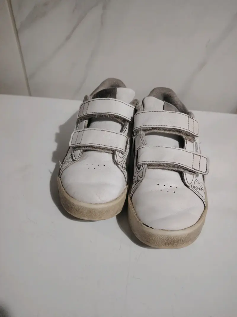 Zapatillas deportivas blancas para niña con velcro - 3