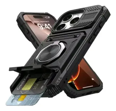 Carcasas para iPhone con tarjetero y anillo - miniatura 1