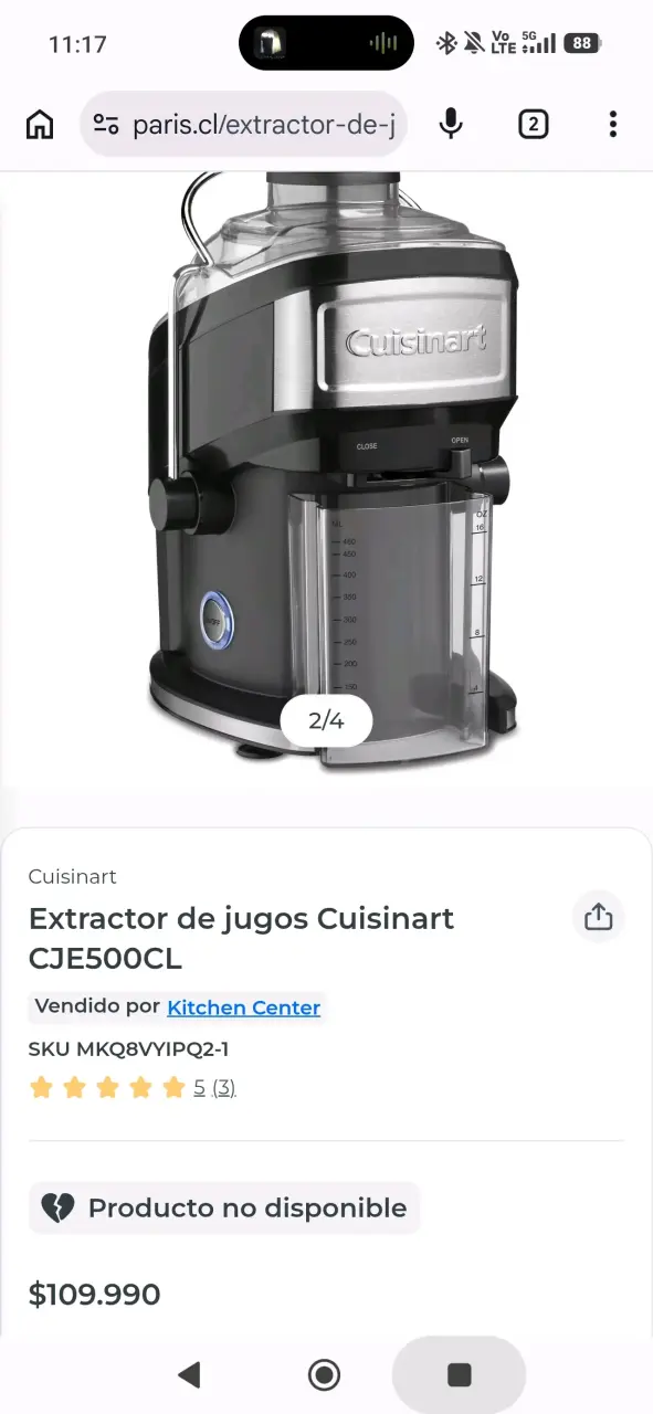 Extractor de jugos Cuisinart compacto y eficiente - 2