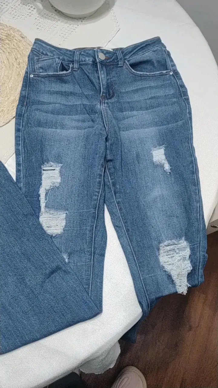 Jeans de mezclilla azul desgastados Wados - 2