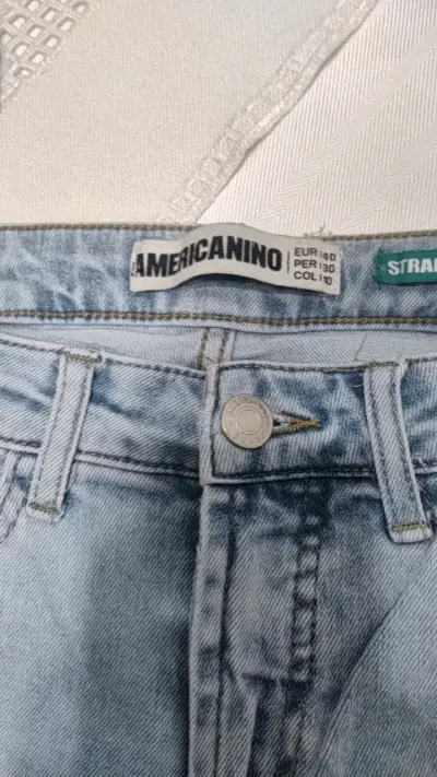 Jeans celestes rasgados para mujer Americanino - miniatura 3