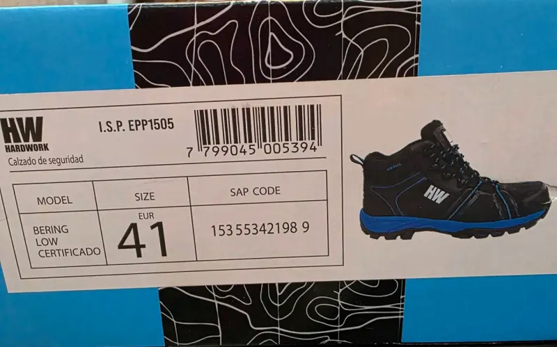 Zapato de seguridad HW número 41 - 2