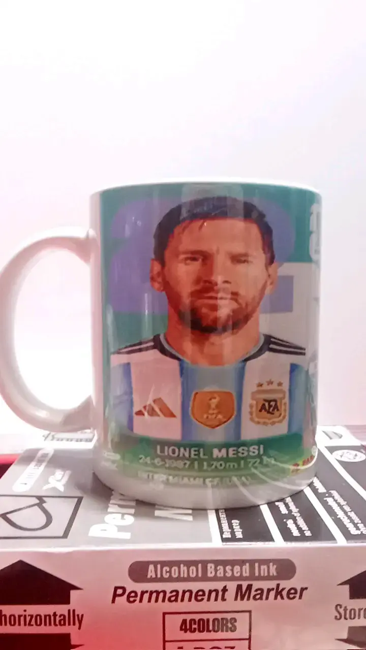 Tazón con diseño de jugador de fútbol