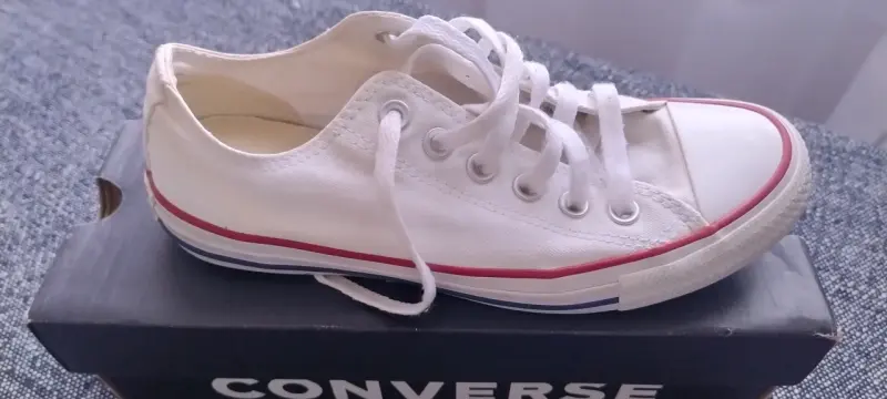 Zapatillas Converse All Star Ox Blancas Unisex - 4