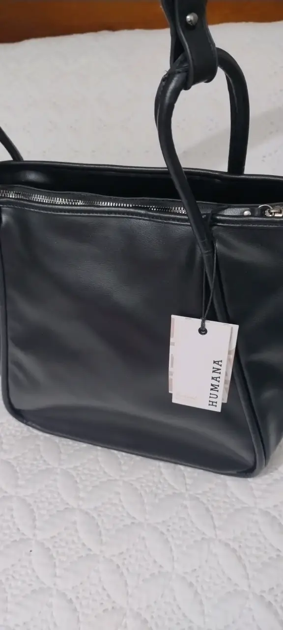 Cartera negra de cuero Humana elegante - 1