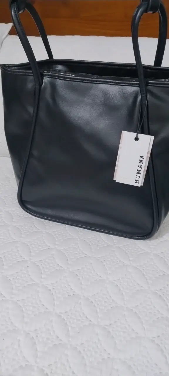Cartera negra de cuero Humana elegante - 2