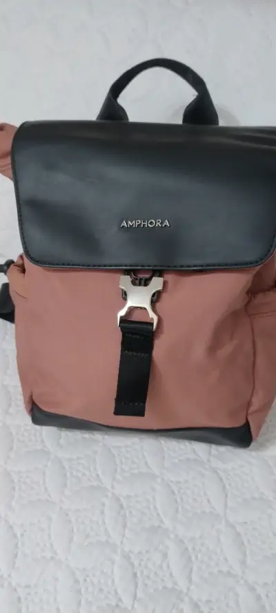 Mochila Amphora color rosa y negro - miniatura 1