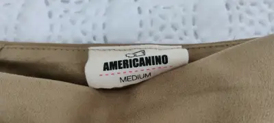 Falda corta beige Americano talla M - miniatura 3