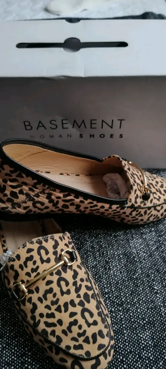 Mocasines de mujer con estampado animal print Basement - 1
