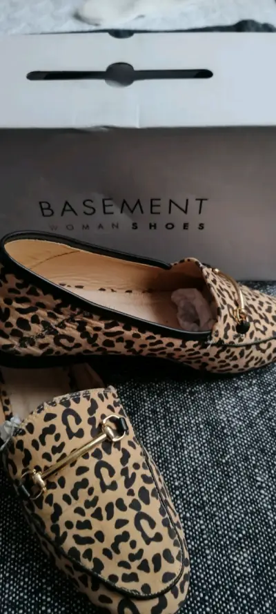 Mocasines de mujer con estampado animal print Basement - miniatura 1