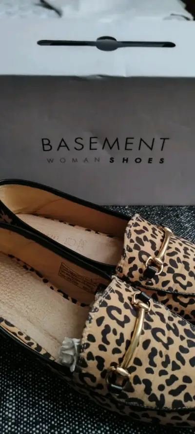 Mocasines de mujer con estampado animal print Basement - miniatura 2