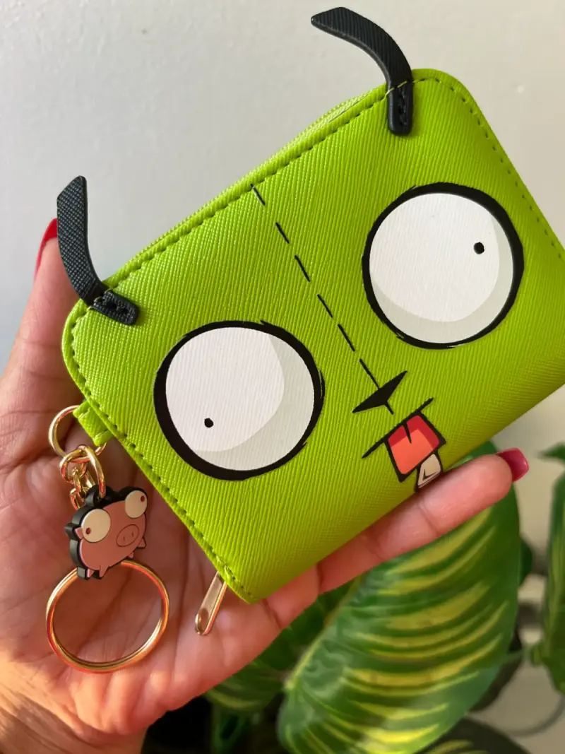 Monedero verde con diseño divertido, Invasor Zim - 1