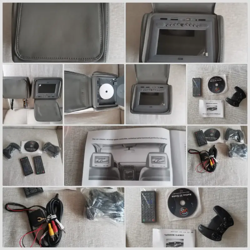 Pantallas de DVD para reposacabezas de auto con control remoto